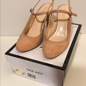 Nine West Women's Beige Slingback Heels